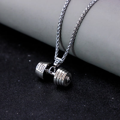 Personalized Dumbbell Necklace