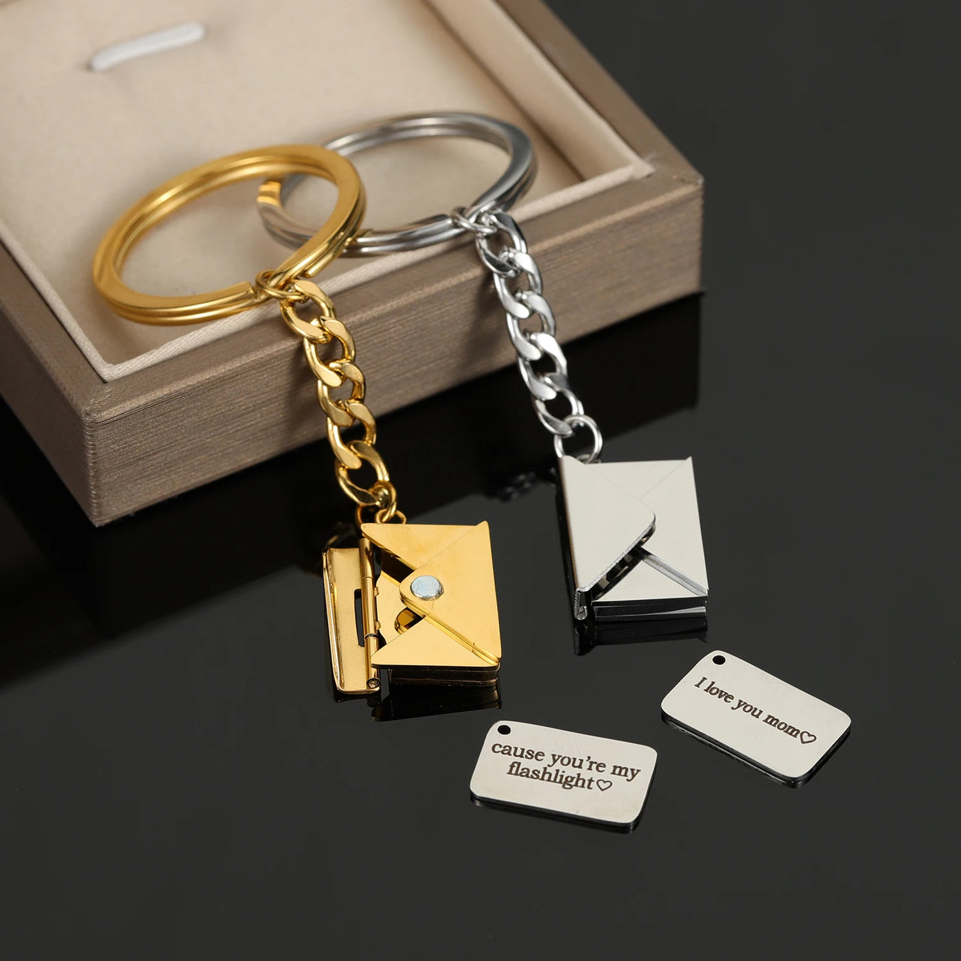 Personalized Envelope Love Letter Keychain