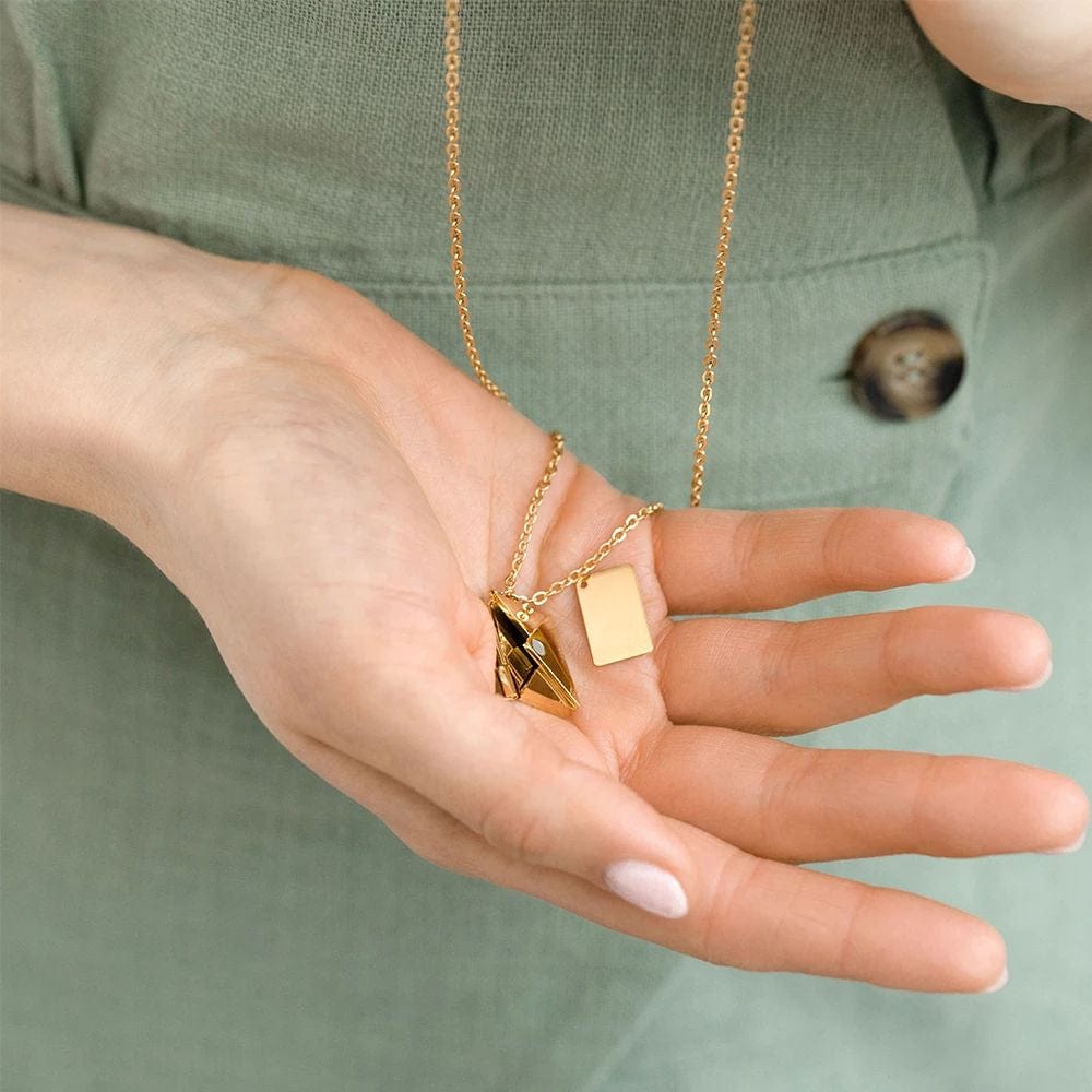 Love Letter Necklace With Rose Gift Box